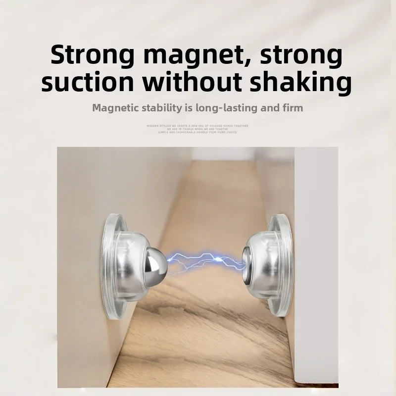 Magnetic Catch Door - 耐久性のある強力な磁気ドアストッパー短い衝突防止防風ドアストッパー家庭用フリーパンチミュートシリコンドア吸引