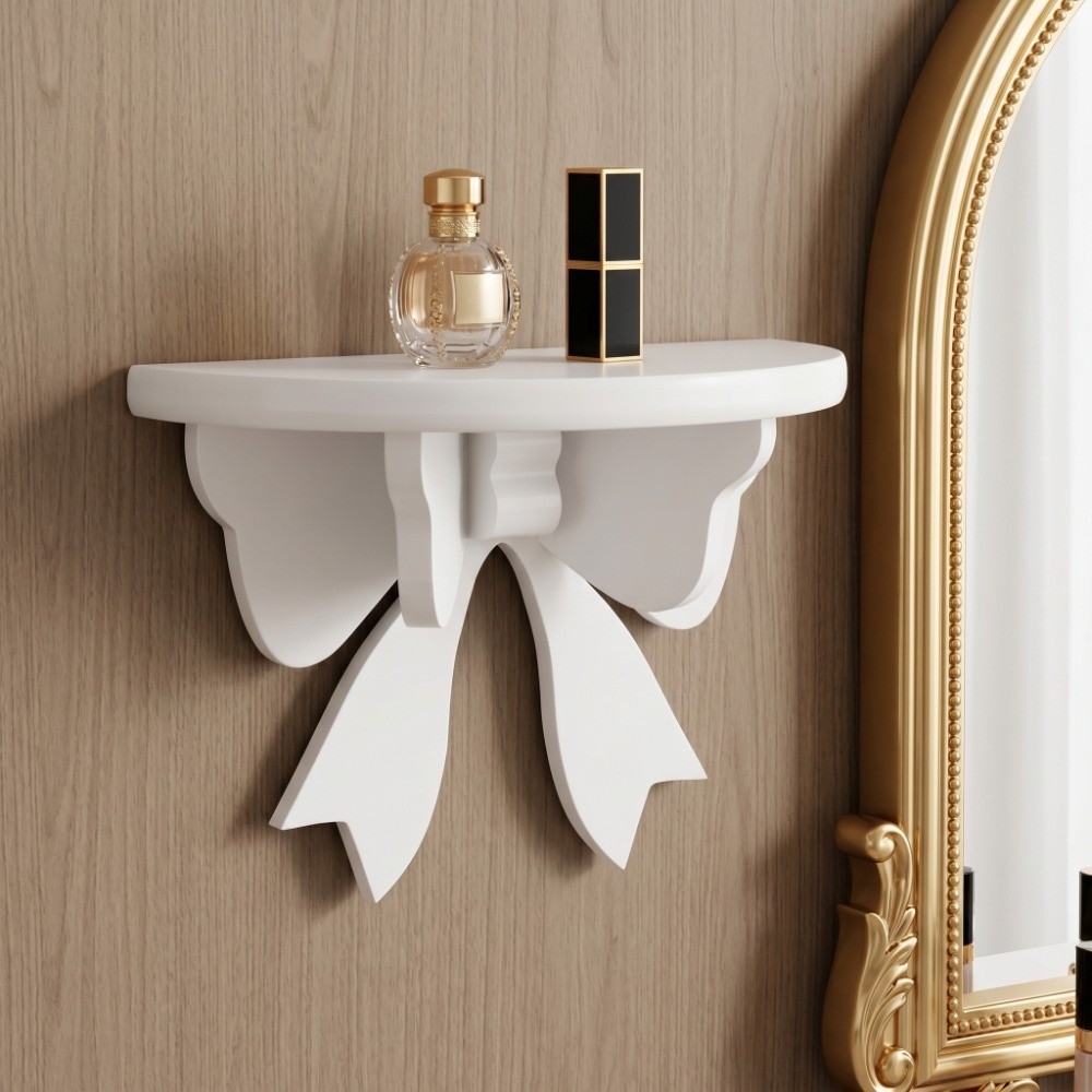 Shelf Bracket Pair - 本棚 木製 ウッドフローティングシェルフ ホワイト 20x10x13cm 壁掛け棚