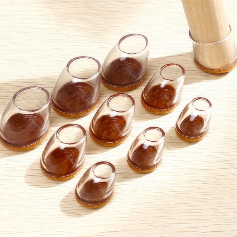 Furniture Leg Set - シリコン素材 シリコン製椅子脚プロテクター 15-25 ° 斜めのフレキシブルデザイン家具脚キャップ フェルト表面