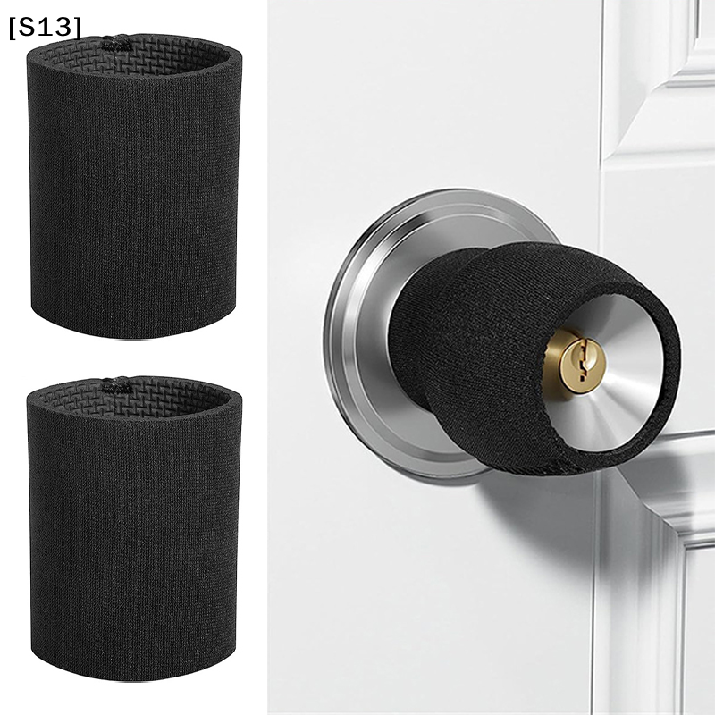Cabinet Knob Round - 静電気防止ドアノブカバー、丸型ゴム製ドアハンドルカバー、防水ドアハンドルプロテクター、ホームアクセサリー[][S13]