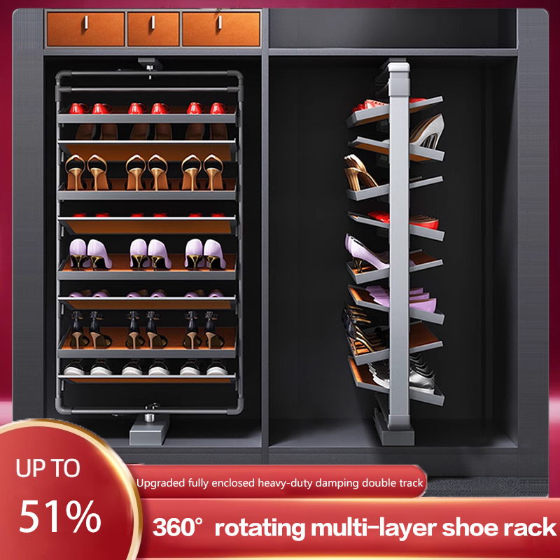 Furniture Rotating Hardware - 家庭用回転靴ラック,多機能折りたたみ靴ラック,伸縮式,プッシュプル収納,靴キャビネットハードウェア,360度