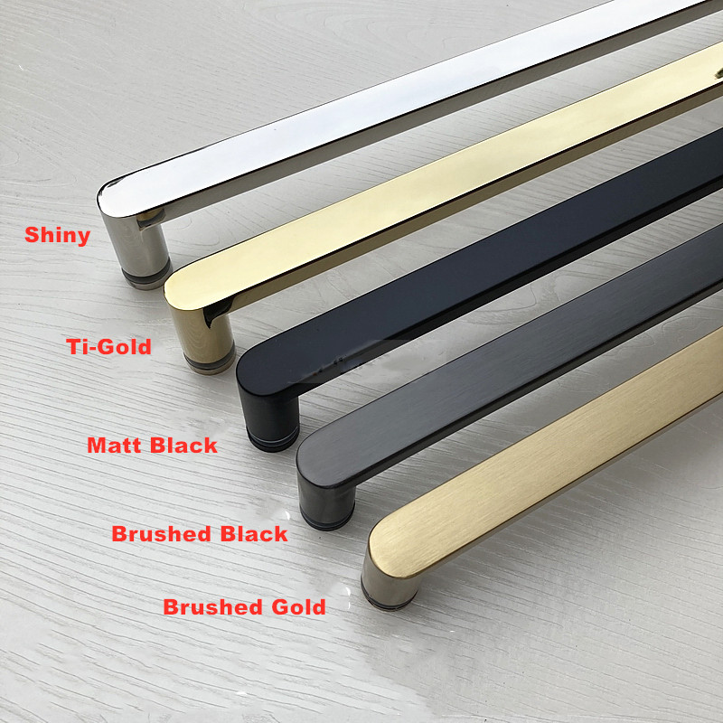 Furniture Hardware Gold - 304 ステンレス鋼片面バスルームシャワールームガラスドアハンドルスライドドアハンドルつや消しブラックチタンゴールド (SJ-3209)