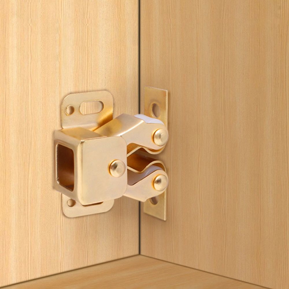 Magnetic Catch Door - アンティーク銅色マグネットキャビネットキャッチ、ネジ不要、ローラーメカニズム、ドアストップ、磁気キャッチ、バッファシステム、ダンパーバッファ