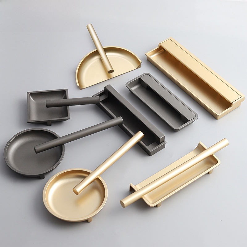 Furniture Hardware Types - Recessed Invisible Hidden Latch Zinc Alloy