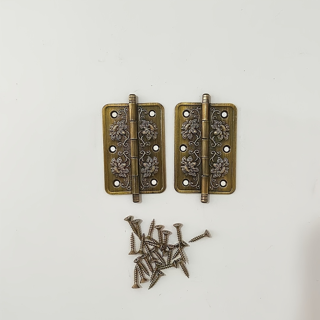 Furniture Hardware Types - 2個の厚い真鍮製高耐久ヒンジ、家具用バタフライH型折りたたみヒンジ、ワードローブ＆キャビネットハードウェア用