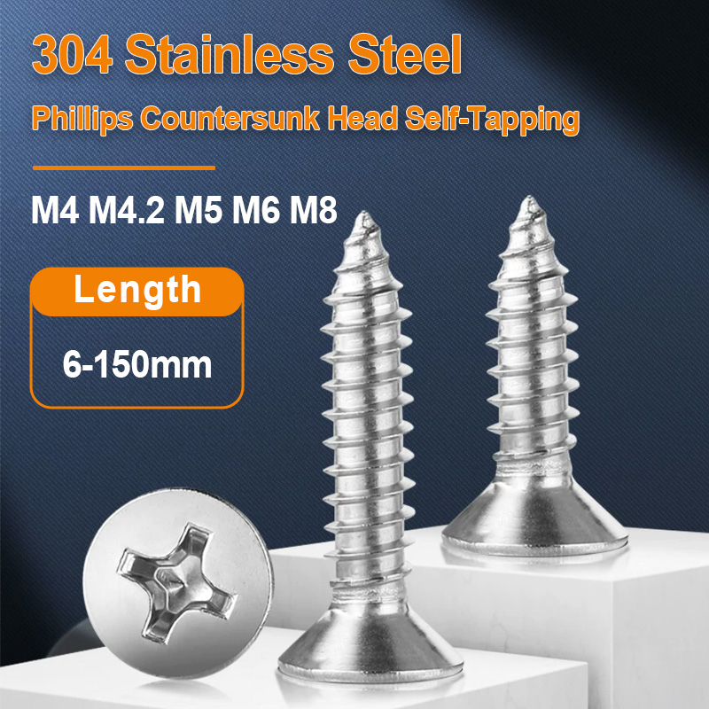 Furniture Ka Hardware - KA 304 ステンレス鋼フィリップス皿頭セルフタッピングネジ M4-M8 6 ミリメートル-150