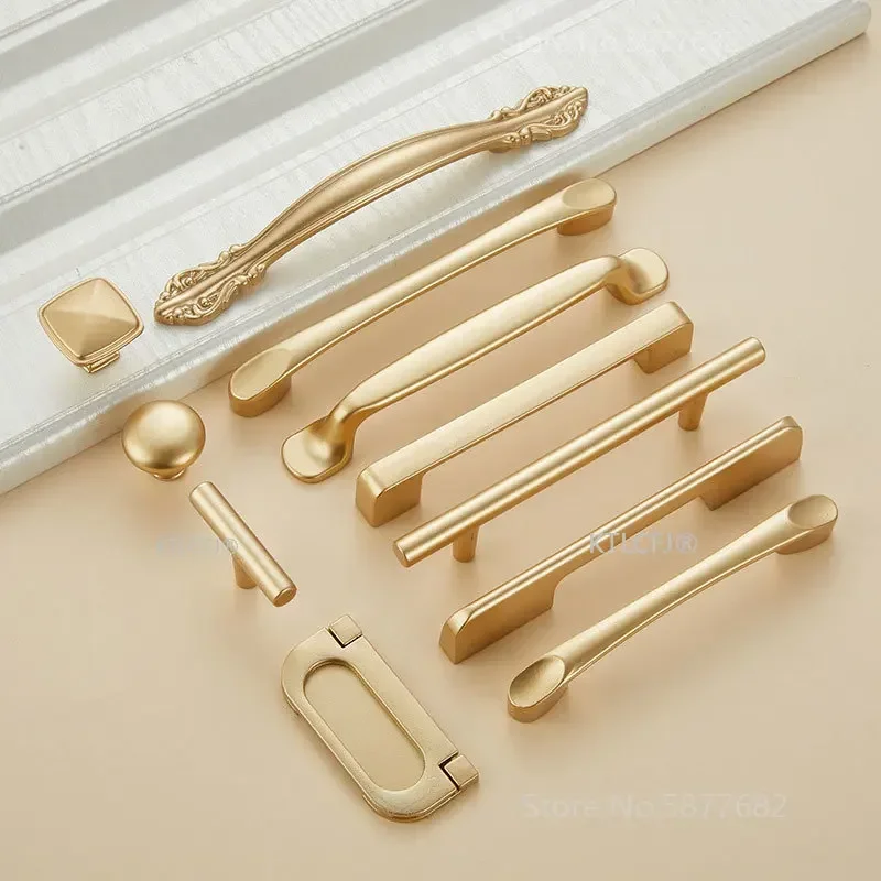 Furniture Hardware Gold - キッチン食器棚ノブスクエア U タイプゴールドキャビネット引き出しプルクローゼットドアハードウェアヨーロッパのファッションアルミハウスハンドル