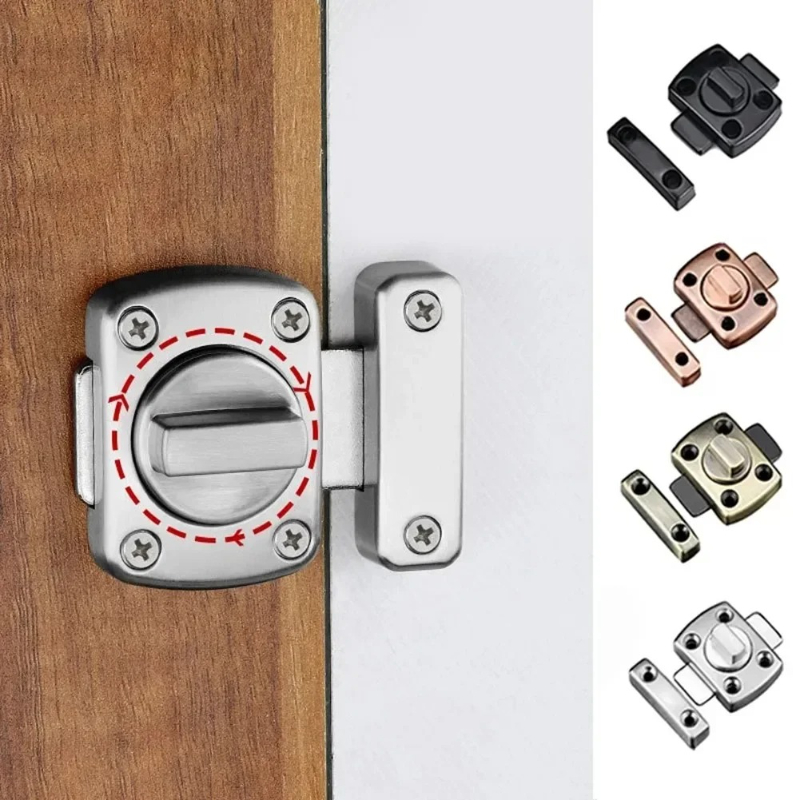 Door Stopper Heavy - 盗難防止鋳造金属ドアラッチ | 直角ロックバックル - トイレ/スライドゲート/バスルーム |