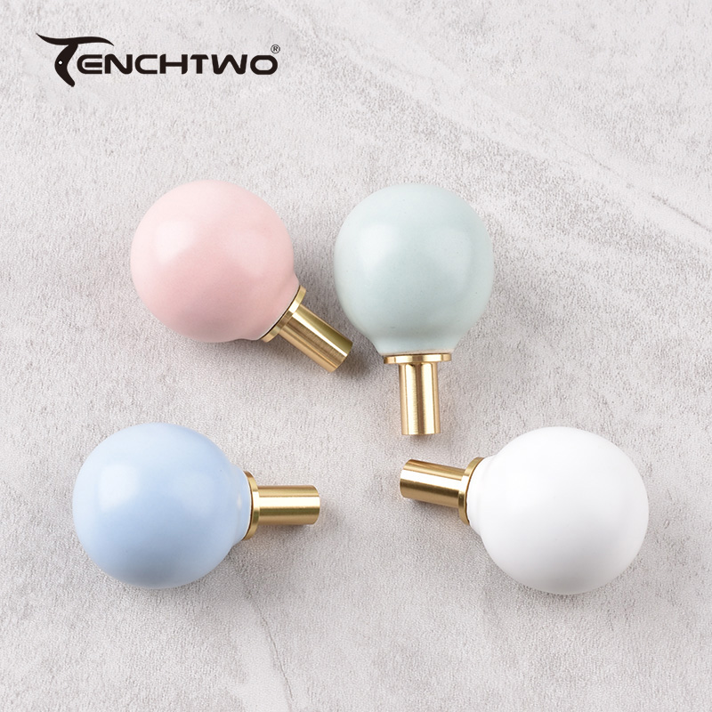 家庭用の丸いセラミック壁フック,衣服ハンガー,鍵,帽子,バッ - Cabinet Knob Round のレビューと価格