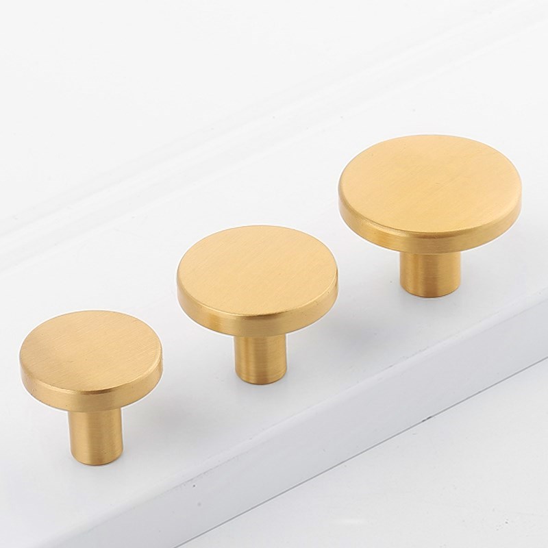 ラウンド真鍮キッチンキャビネット引き出しノブゴールド家具食器 - Cabinet Knob Round のレビューと価格