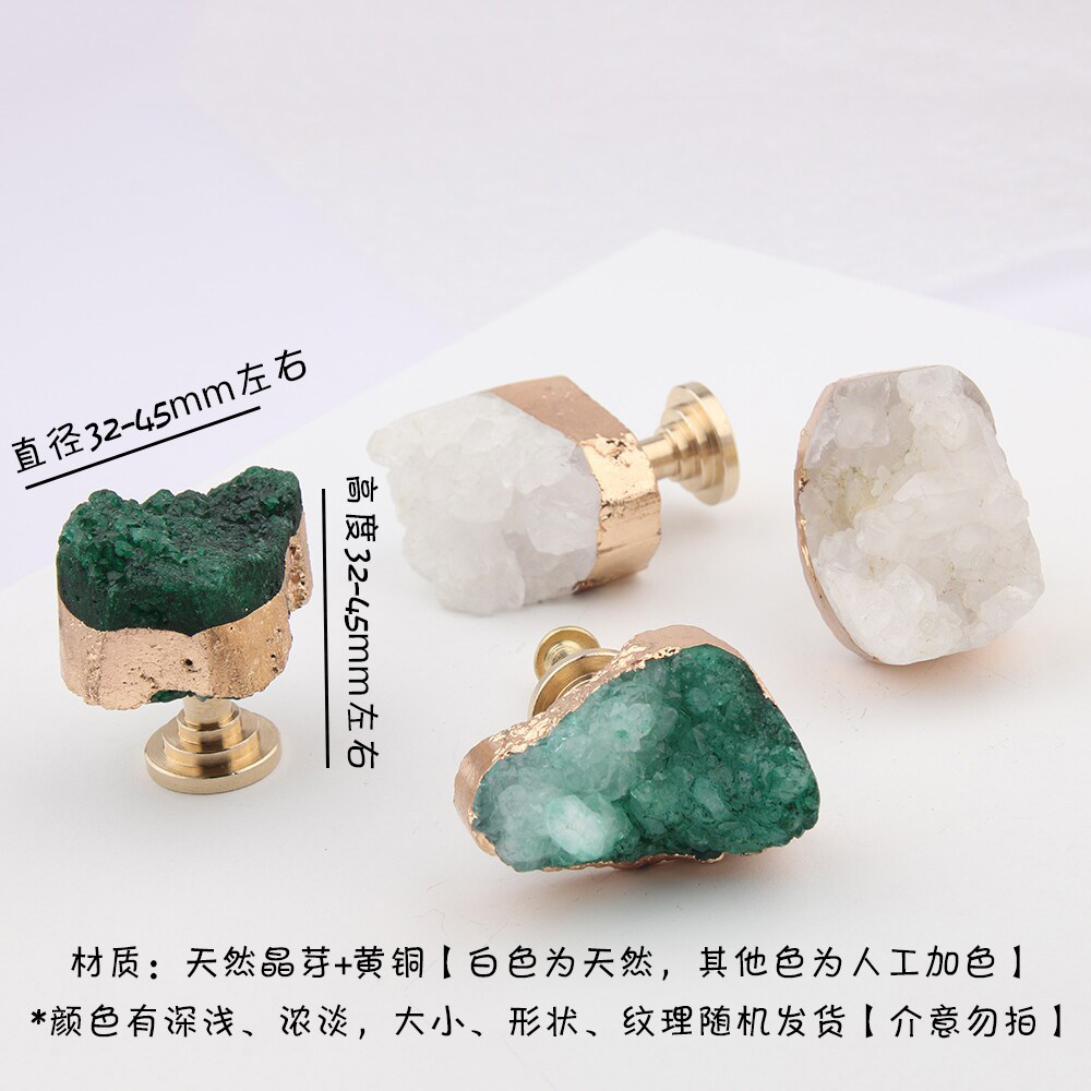 ナチュラルホワイトクリスタル歯状金メッキエッジゴールド純粋高 - Furniture Hardware Gold のレビューと価格