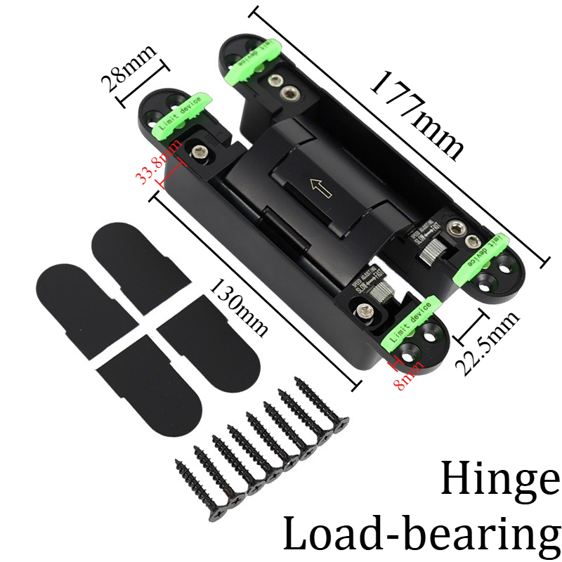 黒色油圧ドアヒンジ 2D調整可能 ヘビーデューティー 静音  - Furniture Hardware Types のレビューと価格