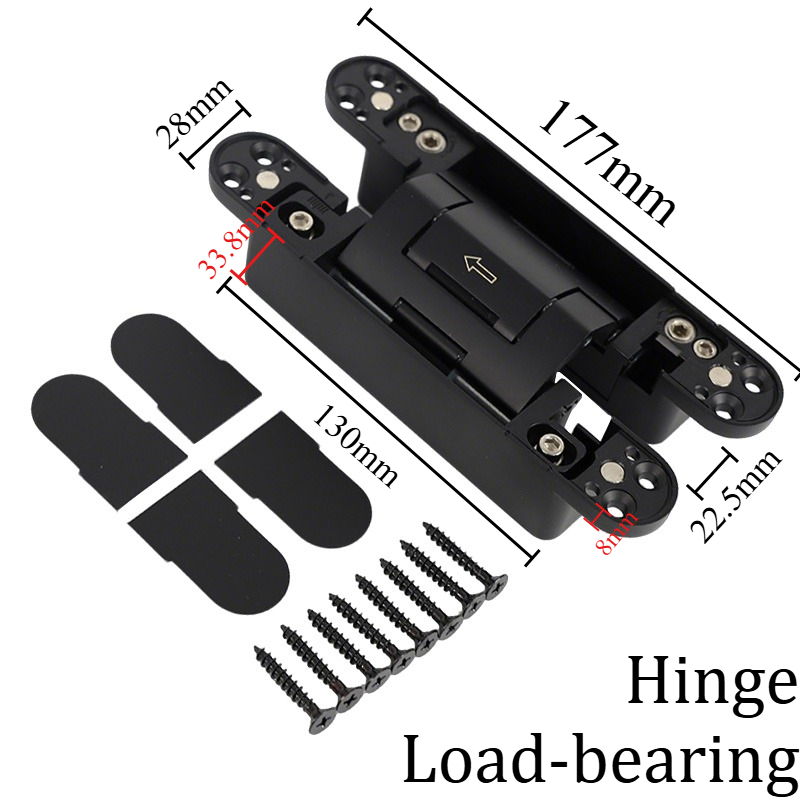黒色油圧ドアヒンジ 2D調整可能 ヘビーデューティー 静音  - Furniture Hardware Types のレビューと価格