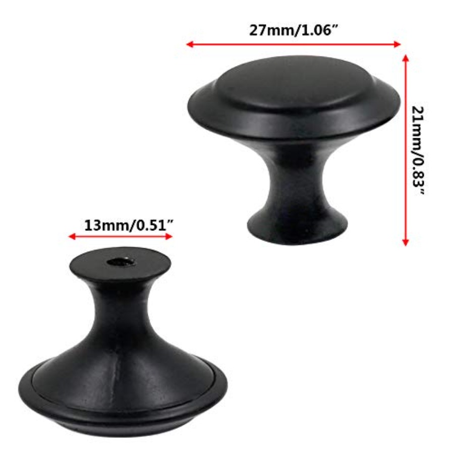 15個パック 1インチ フラットブラック キッチンキャビネッ - Cabinet Knob Round のレビューと価格