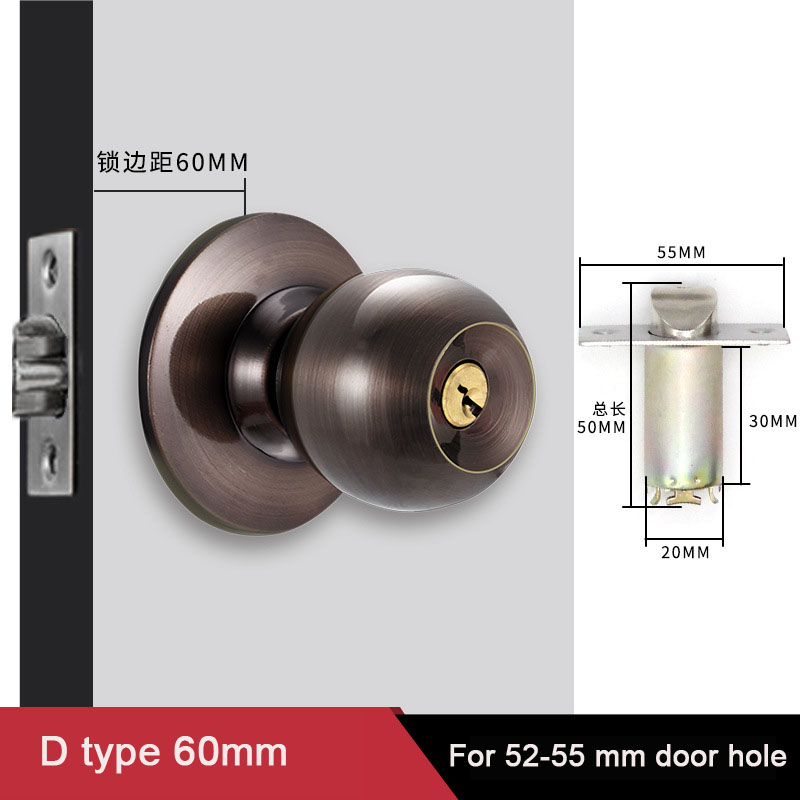 アルミ合金ラウンドドアノブ回転ロックノブセットハンドル金属ド - Cabinet Knob Round のレビューと価格