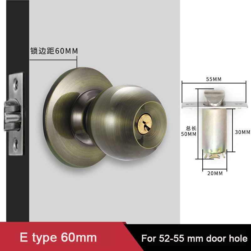 アルミ合金ラウンドドアノブ回転ロックノブセットハンドル金属ド - Cabinet Knob Round のレビューと価格