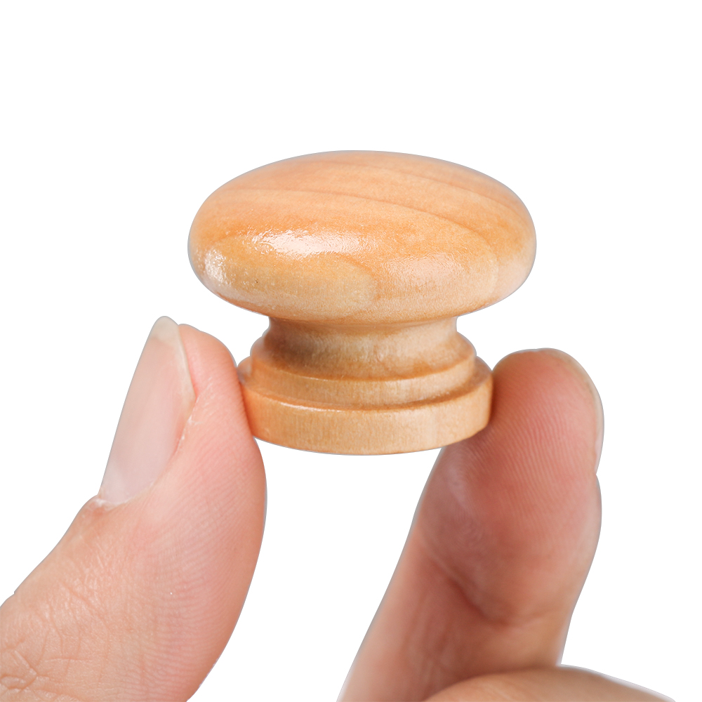 10 ピース/ロット丸型天然木製引き出しノブワードローブプル - Cabinet Knob Round のレビューと価格