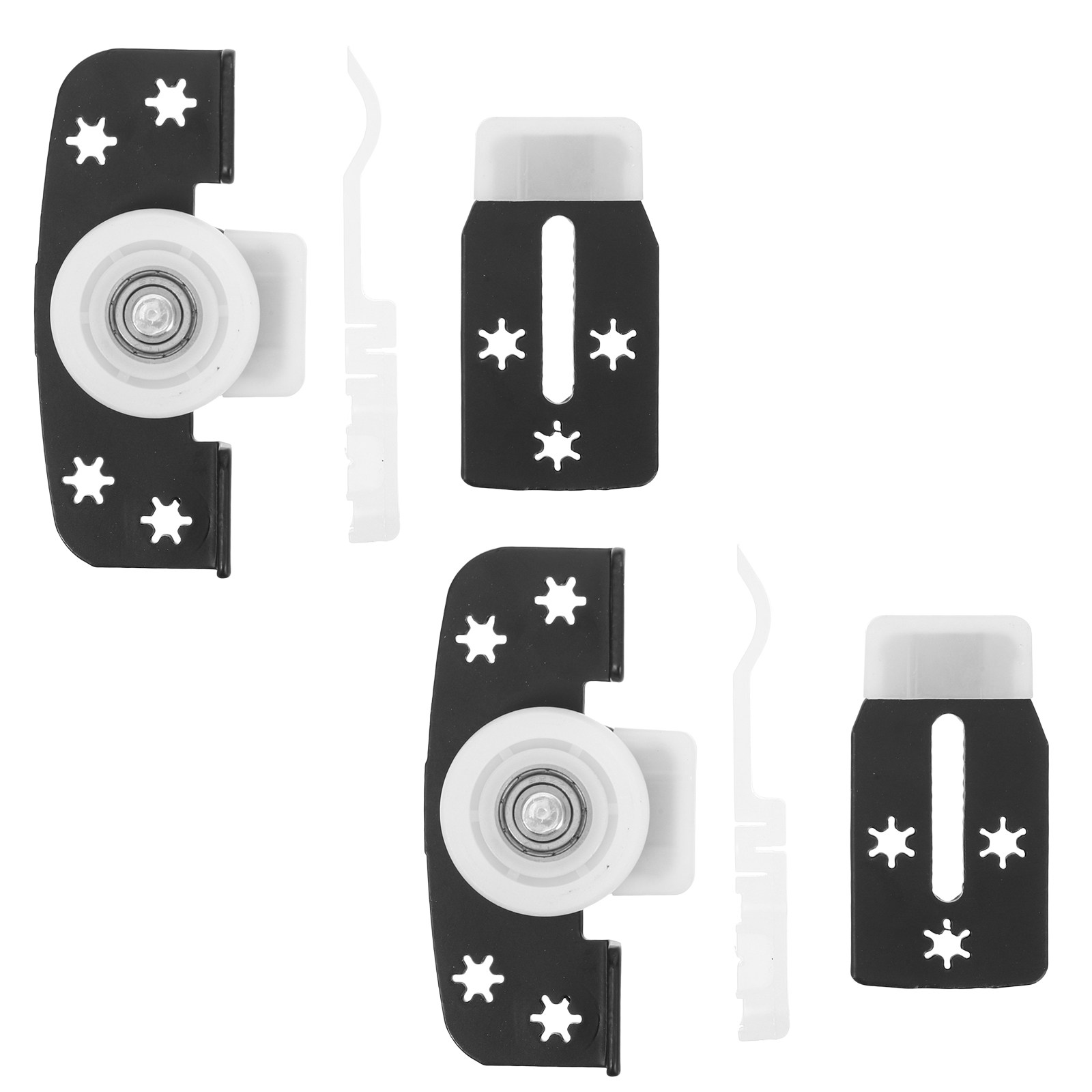 2 セット引き戸ローラー金属サイレントホイールワードローブキ - Furniture Hardware Replacement のレビューと価格