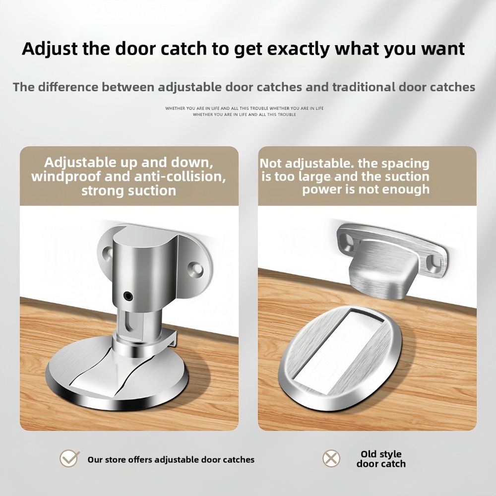 新スタイル パンチ不要 磁気式 フロアドアストッパー、ドアホ - Magnetic Catch Door のレビューと価格