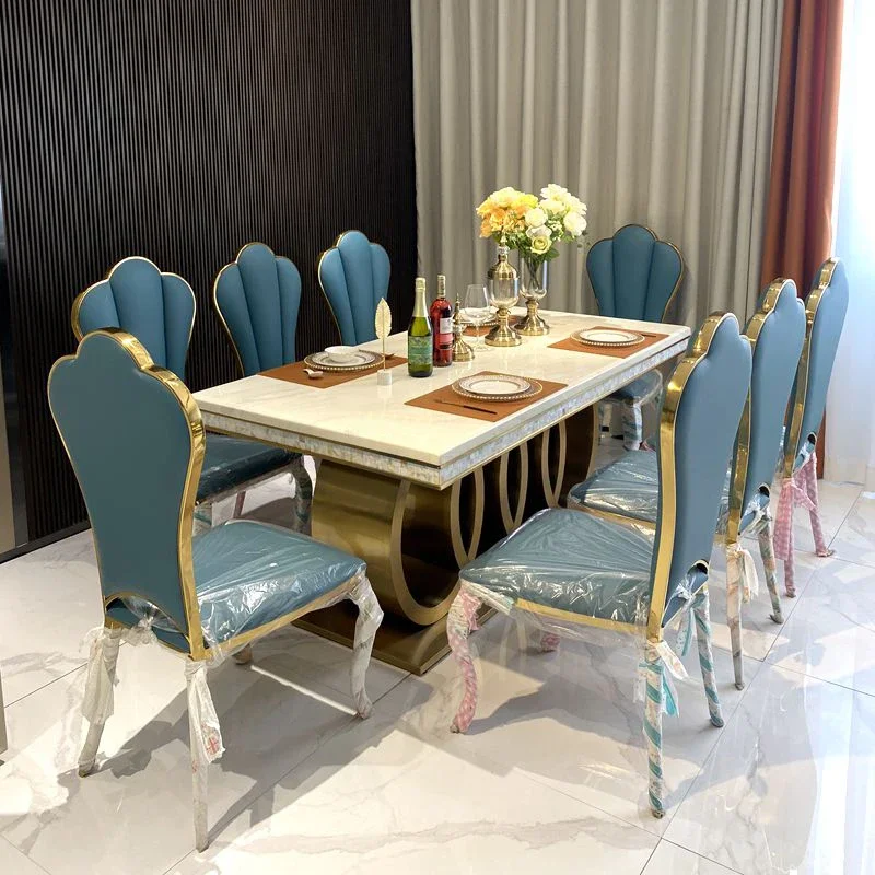 # モダンな高級長方形大理石ダイニングテーブルセット、6/8 - Furniture Leg Set のレビューと価格