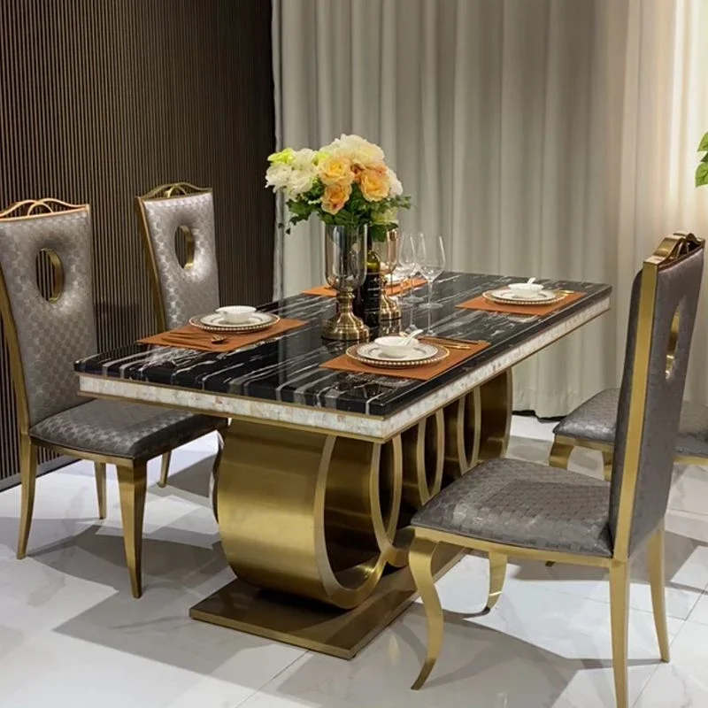 # モダンな高級長方形大理石ダイニングテーブルセット、6/8 - Furniture Leg Set のレビューと価格