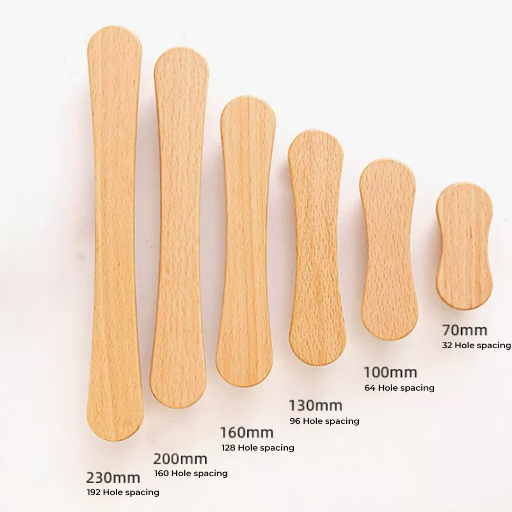 ブラックウォールナットキャビネットハンドル木製引き出し取っ手 - Furniture Rotating Hardware のレビューと価格
