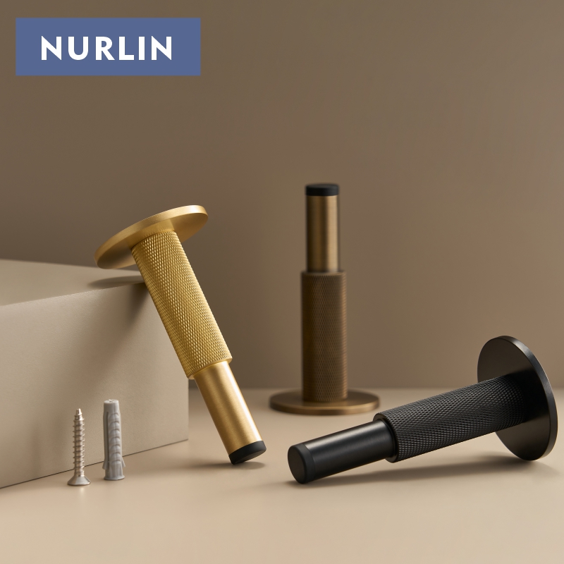 ヌルリン真鍮製ローレット加工ドアストッパー、バスルームドア、 - Door Stopper Heavy のレビューと価格