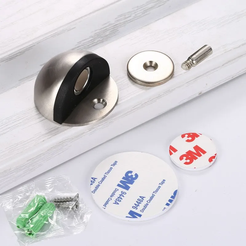 ステンレス鋼ゴム磁気ドアストッパー非パンチングステッカー隠し - Magnetic Catch Door のレビューと価格