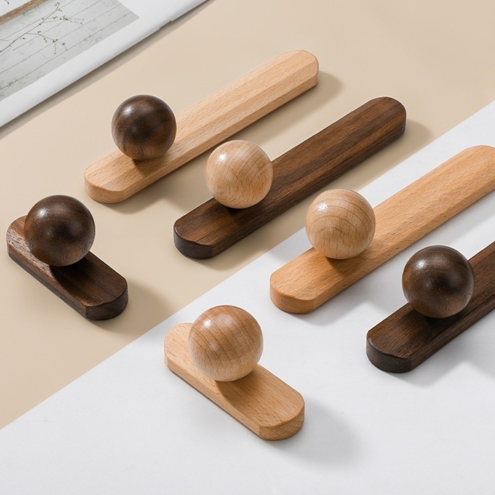 新しい北欧スタイルのキャビネットハンドルクルミ材環境に優しい - Cabinet Knob Round のレビューと価格