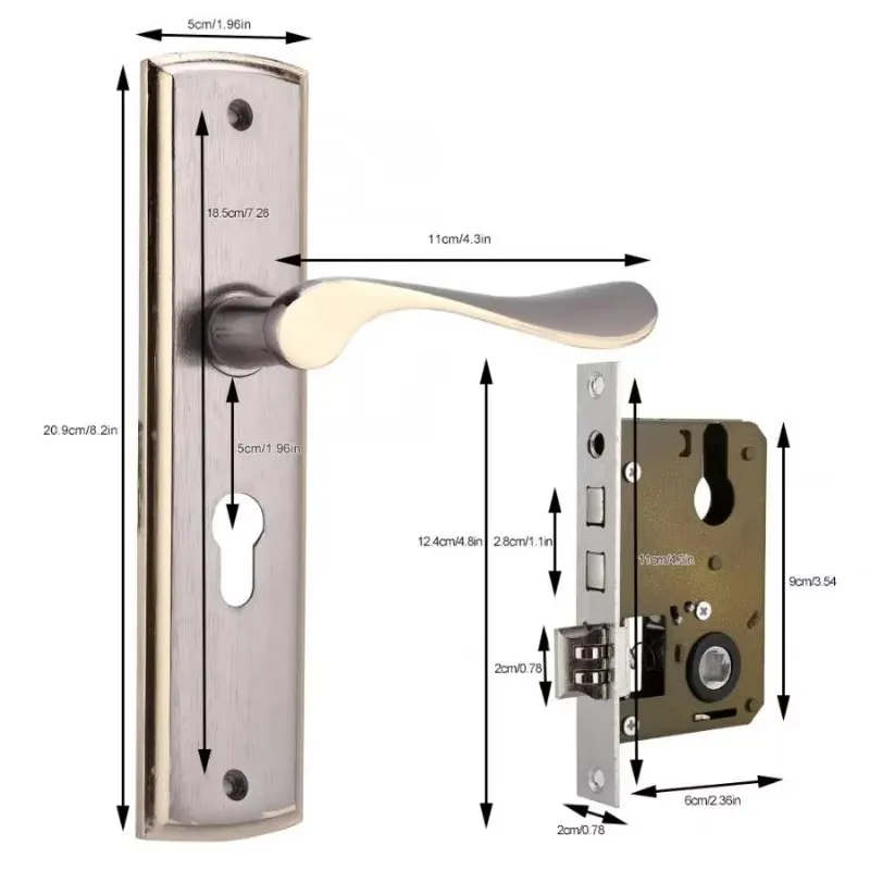 家,室内,寝室,リビングルーム,キッチン用のロック解除キー付 - Furniture Hardware Gold のレビューと価格