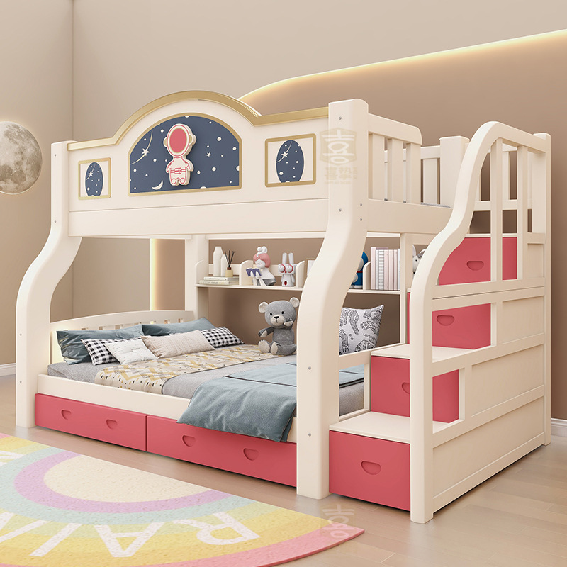 無垢材二層ベッド 母子ベッド 上下二段ベッド 子供用ハイ＆ロ - Furniture Hardware Lowes のレビューと価格