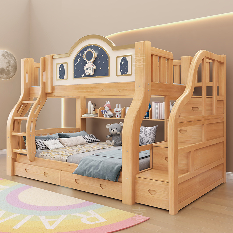 無垢材二層ベッド 母子ベッド 上下二段ベッド 子供用ハイ＆ロ - Furniture Hardware Lowes のレビューと価格