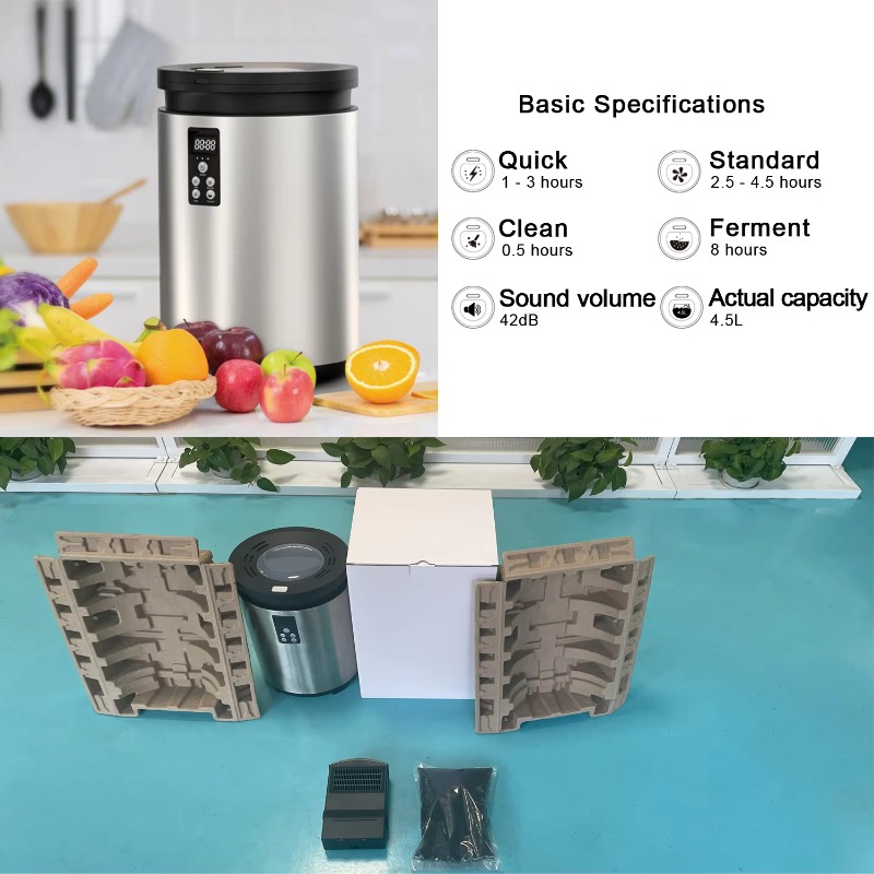 4.5L 42dB低騒音電動コンポスター ステンレス製 室内 - Furniture Hardware Lowes のレビューと価格