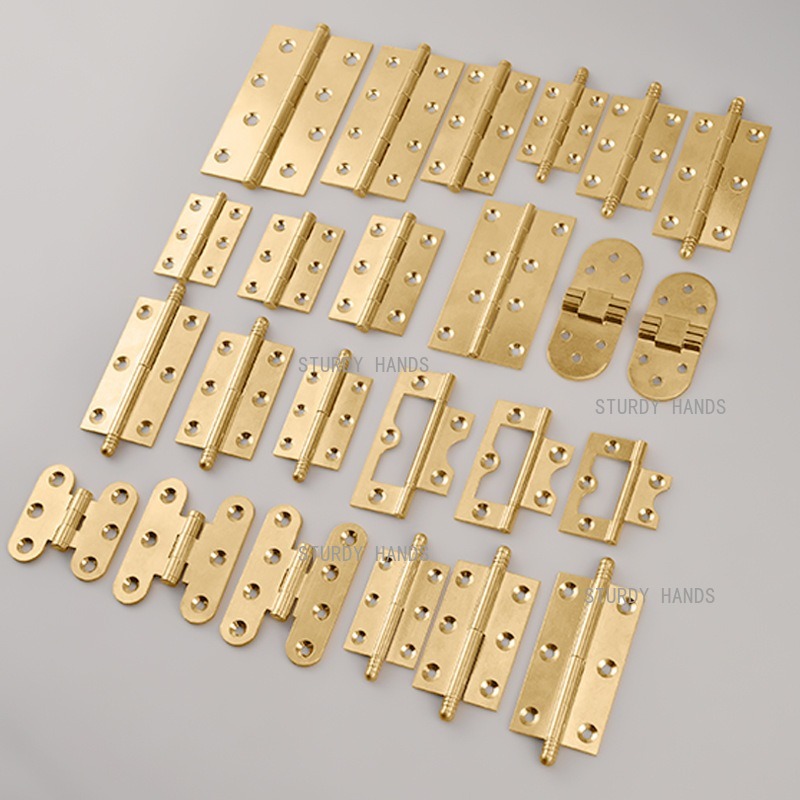 10個の真鍮製ヒンジ、ゴールドヒンジ、ワードローブドア用折り - Furniture Hardware Gold のレビューと価格