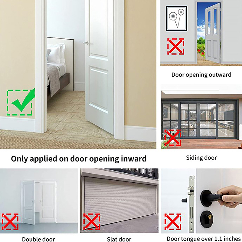 頑丈なポータブルドアロックストッパー、ホームセキュリティ、ラ - Door Stopper Heavy のレビューと価格