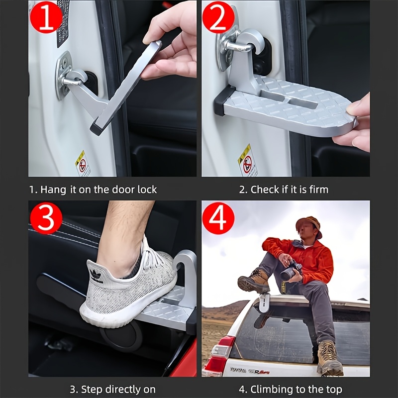 頑丈なアルミ製カーステップフック、滑り止めルーフアクセスラダ - Door Stopper Heavy のレビューと価格
