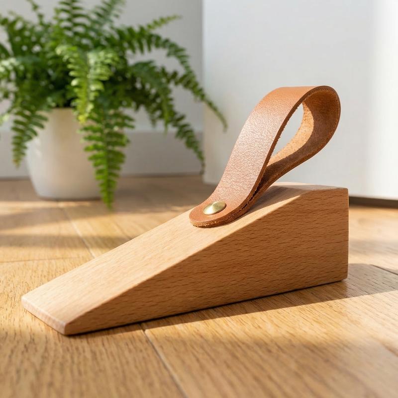 無垢材ドアストッパー 耐久性のある滑り止めウェッジ 家庭やオ - Door Stopper Heavy のレビューと価格