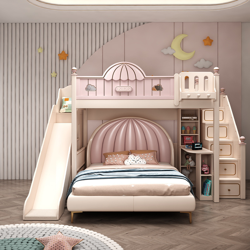 プリンセススタイル二段ベッド　上下ベッド　ダブルハイ＆ローベ - Furniture Hardware Lowes のレビューと価格