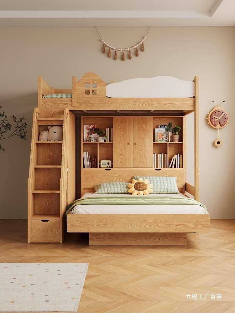 段違いの無垢材製上下ベッド、小さなアパート向け多機能組み合わ - Furniture Hardware Lowes のレビューと価格