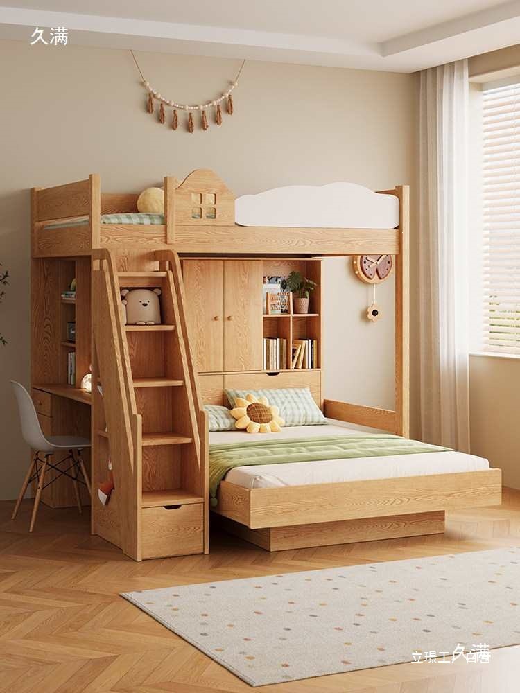 段違いの無垢材製上下ベッド、小さなアパート向け多機能組み合わ - Furniture Hardware Lowes のレビューと価格