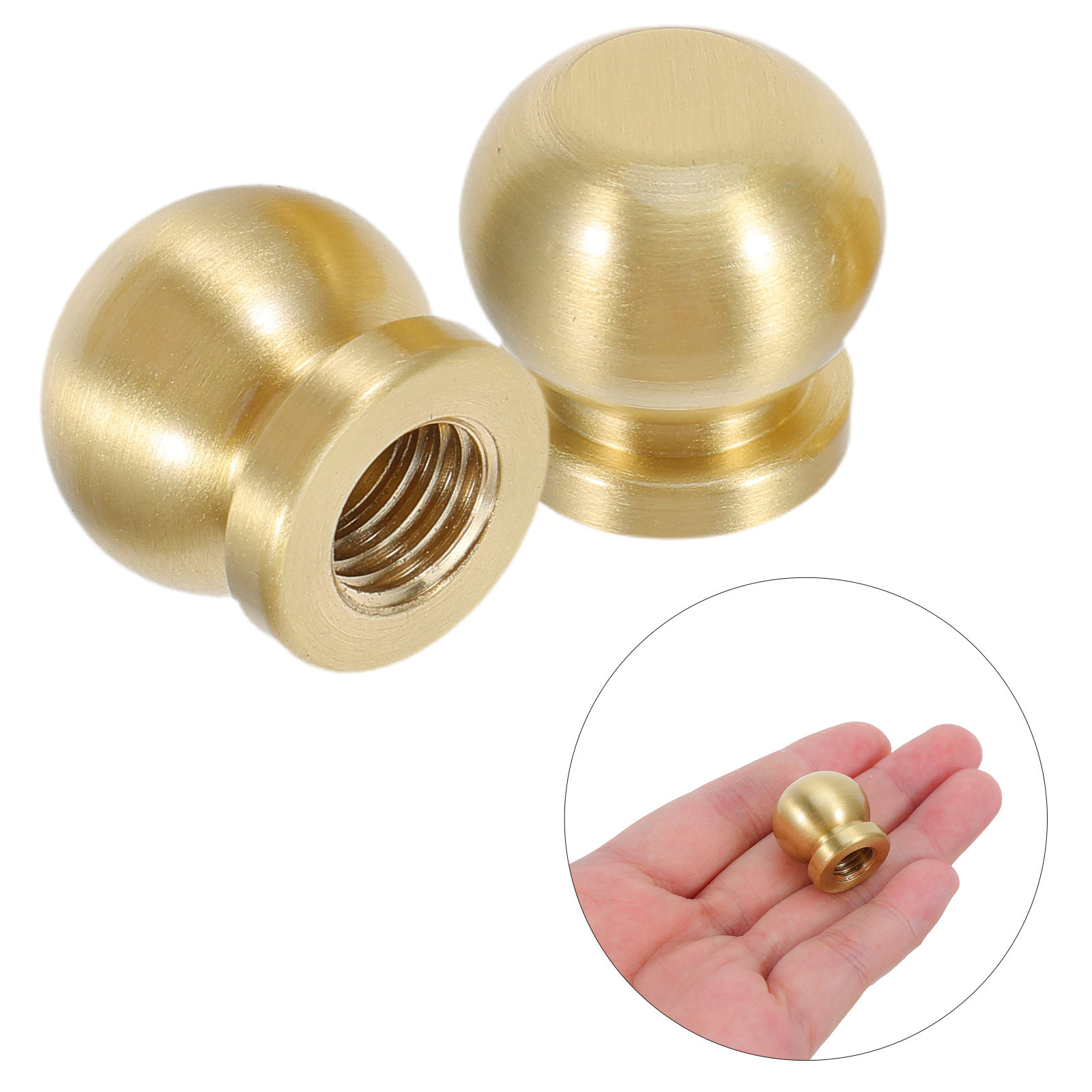 4 個真鍮木製ボックス足ボール型装飾トレイライザーサービング - Furniture Hardware Replacement のレビューと価格