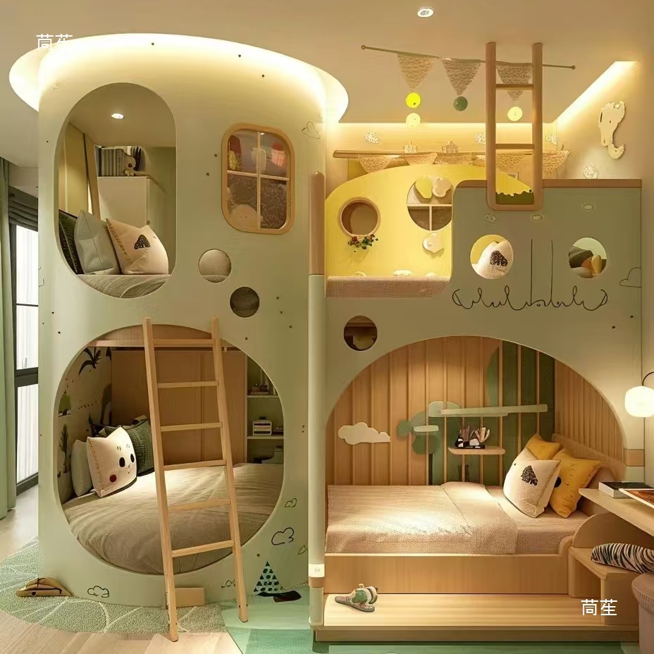 無垢材子供用ベッド　ハイ＆ロー二段ベッド　子供用ベッド　上下 - Furniture Hardware Lowes のレビューと価格