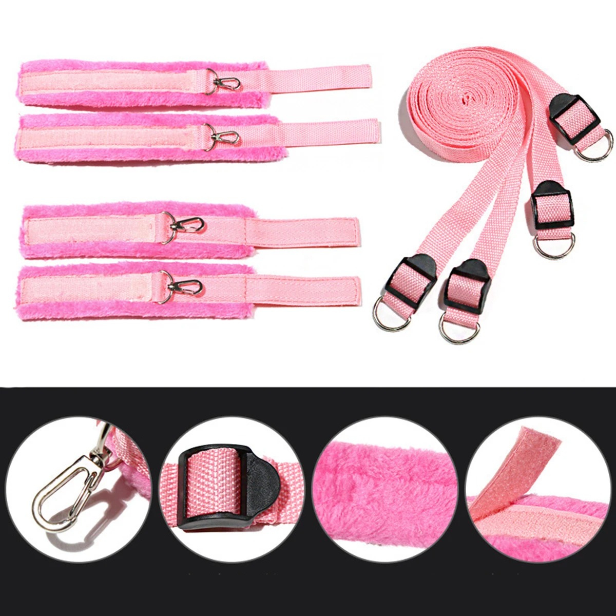 ベッド拘束システムBDSMボンデージキット調節可能な手首足首 - Furniture Leg Set のレビューと価格