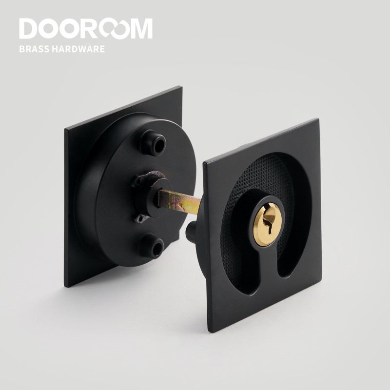 ドアロックセット真鍮引き戸ハンドルキッチンバスルームウッドド - Furniture Hardware Gold のレビューと価格