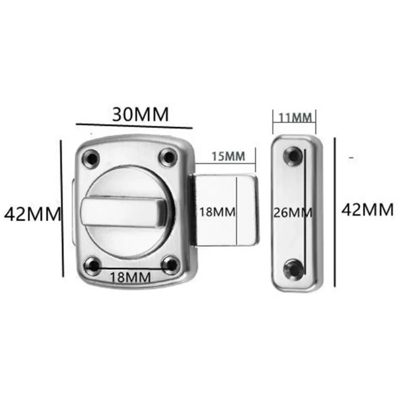 盗難防止鋳造金属ドアラッチ | 直角ロックバックル - トイ - Door Stopper Heavy のレビューと価格