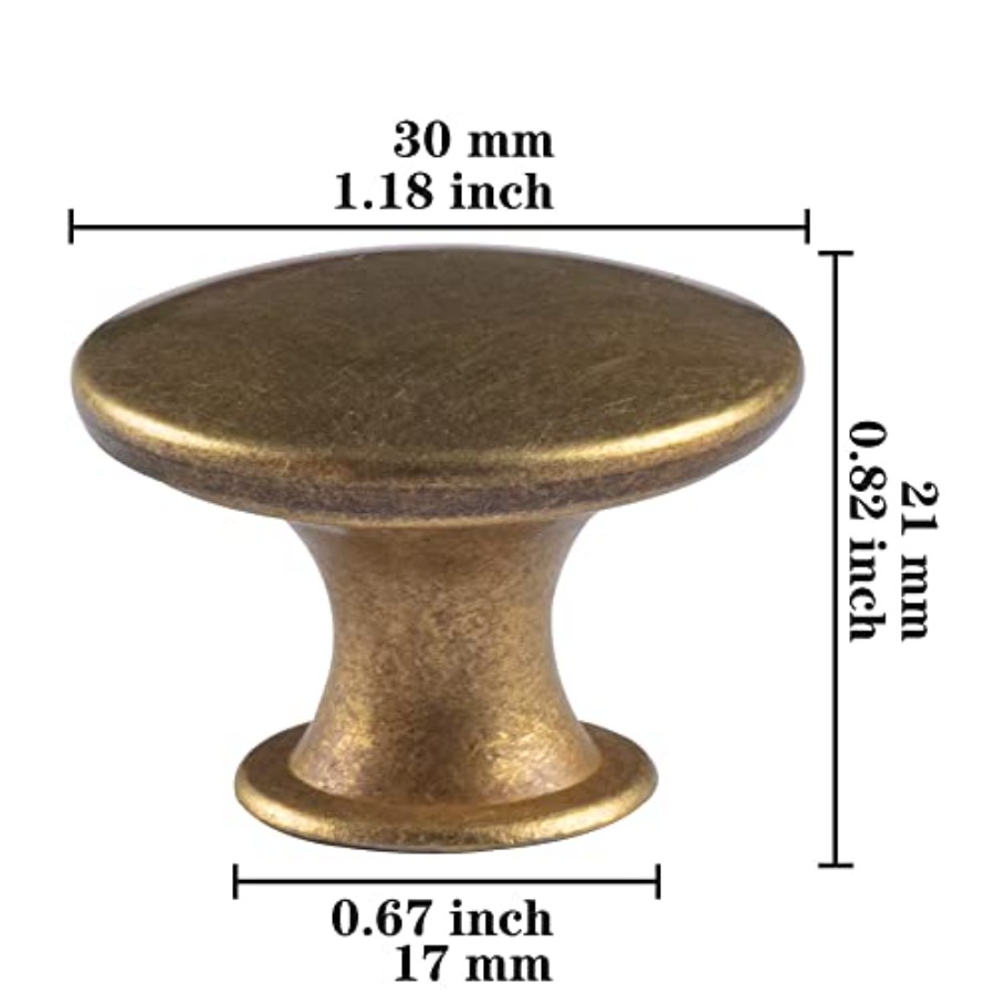 6個入り丸型キッチンキャビネットノブ、食器棚ドアノブ、引き出 - Cabinet Knob Round のレビューと価格