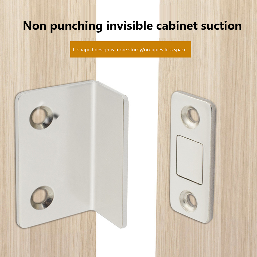 パンチフリーキャビネットキャッチ強力な磁気 L 字型ドアタッ - Magnetic Catch Door のレビューと価格
