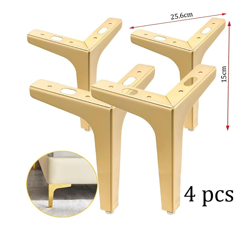 4個入り モダンな三角形メタルソファ脚 DIY交換用家具脚、 - Furniture Hardware Replacement のレビューと価格