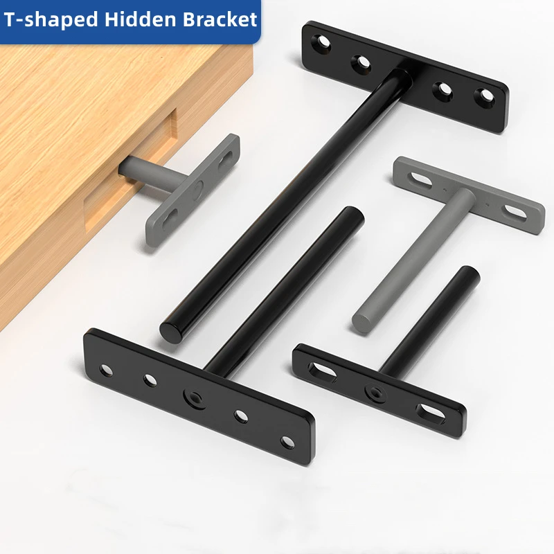 1 個目に見えないサポート T ブラケット壁掛け棚収納棚金属 - Furniture Hardware Types のレビューと価格