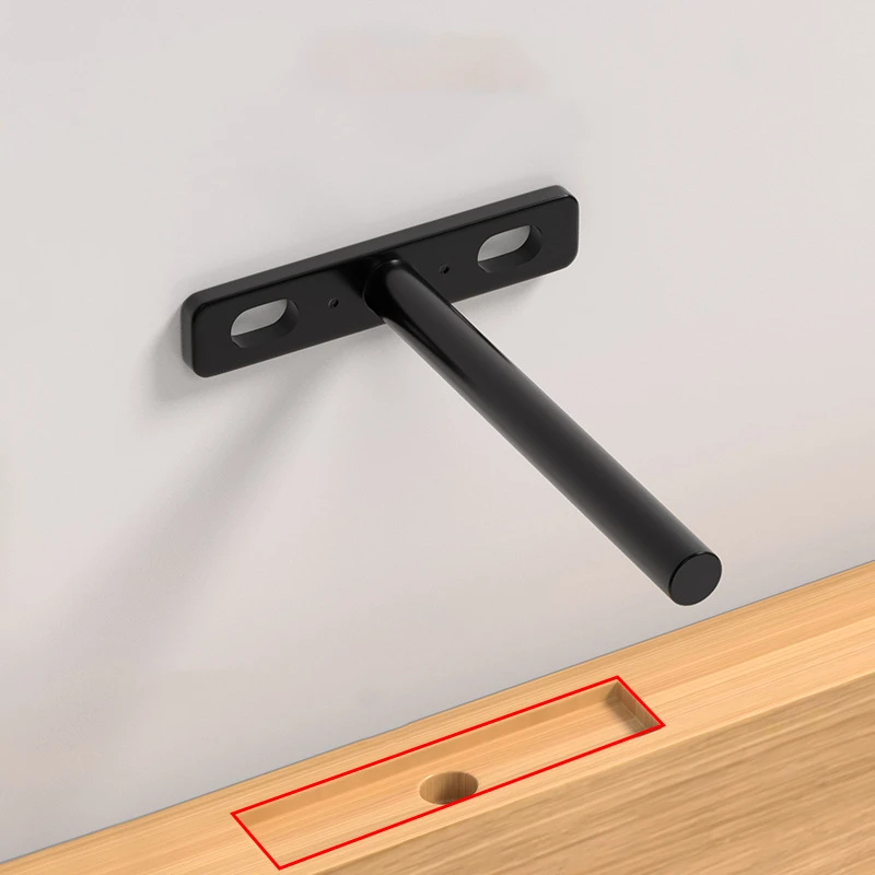 1 個目に見えないサポート T ブラケット壁掛け棚収納棚金属 - Furniture Hardware Types のレビューと価格